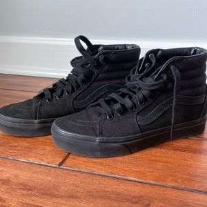 Vans black high top size 7